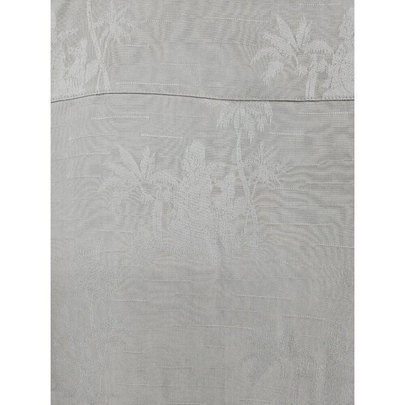 New Guy Buffet Silk Hawaiian Shirt Mens XXL Solid Tropical Beige Button Front - Picture 6 of 6